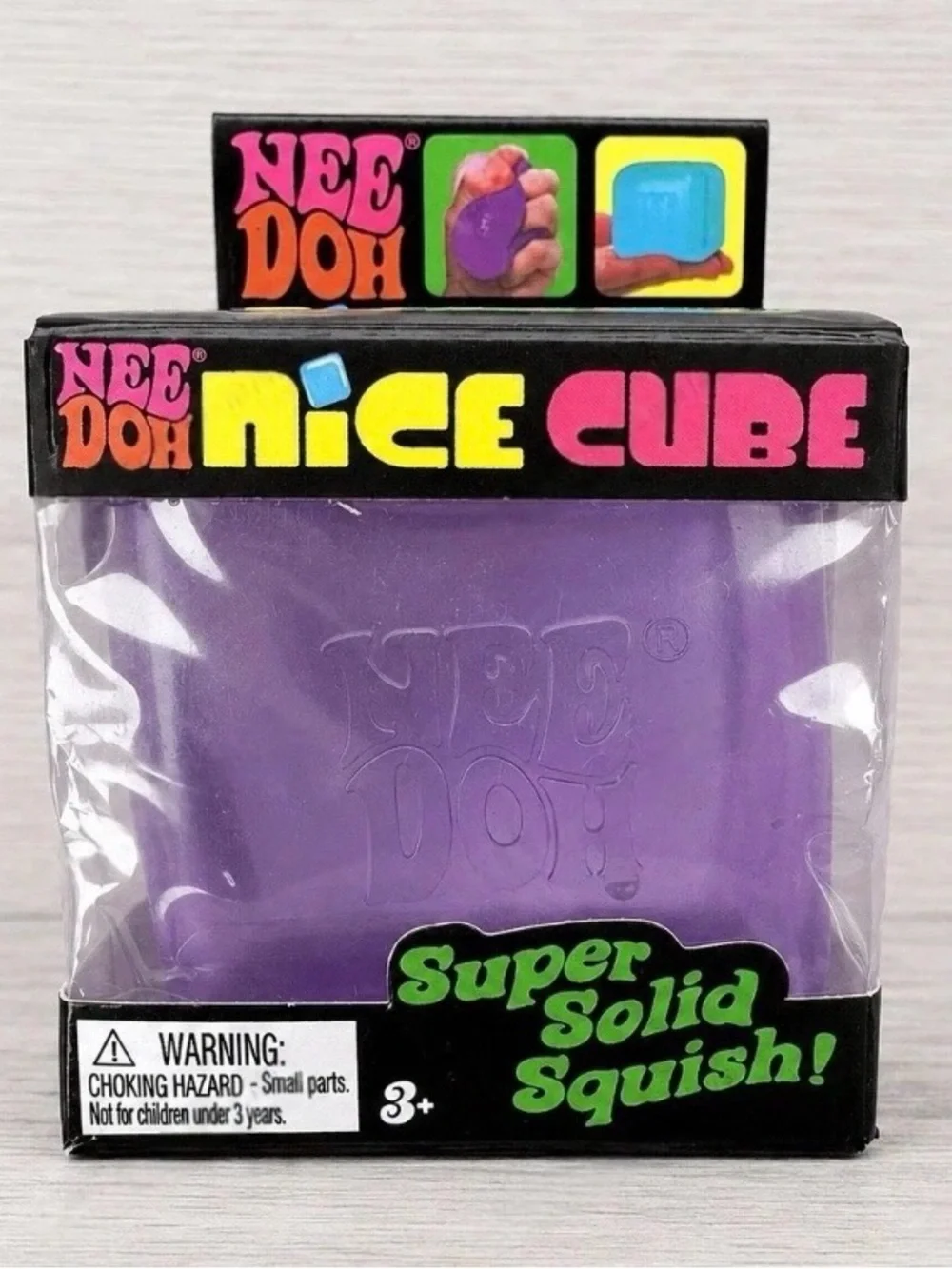 NeeDoh Nice Cube - Super Solid Squish (Purple) - Brand New!